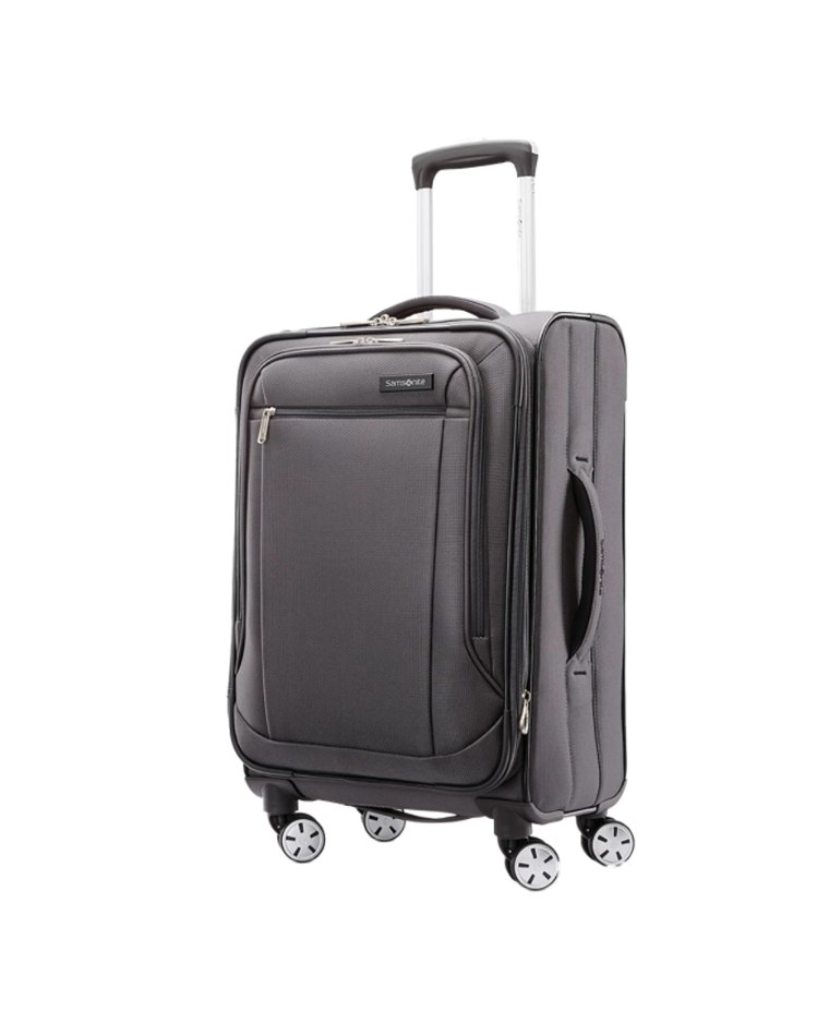 Grey softside carry-on case